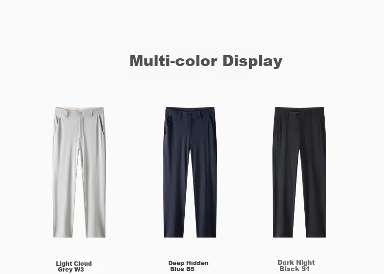 Hodo [Elastic Ice Silk Pants] Men's Dress Pants, Summer Quick-Dry Lightweight Cool Ice Silk Casual Pants 16