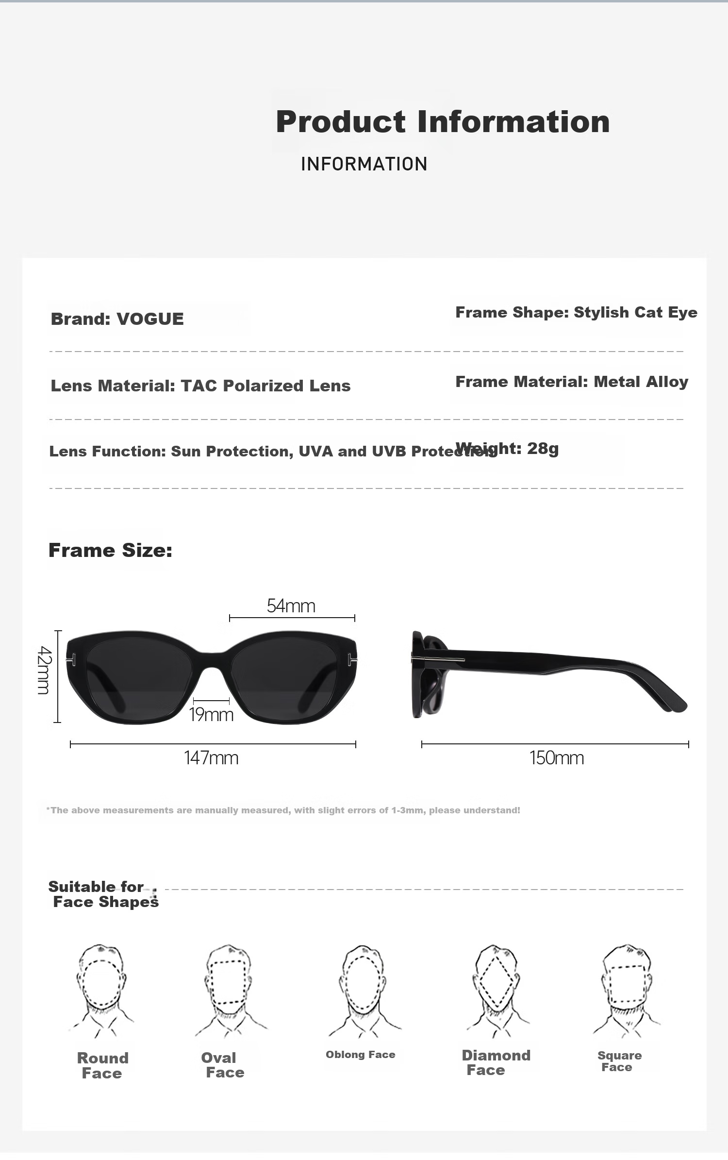 VEGOOS Polarized High-Definition Stylish Sunglasses for Women, Driving, Vacation, Travel, Sunglasses for Men 6269 5