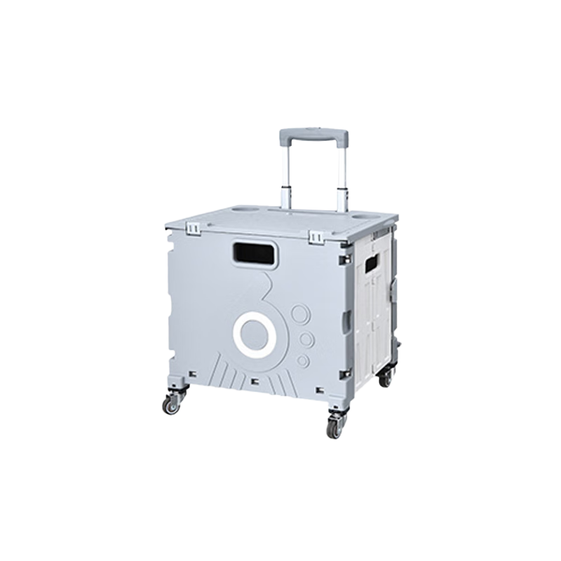 Guli Huang Supermarket Folding Shopping Cart 60L Outdoor Camping Trolley Household Grocery Cart Foldable Pull Rod Cart