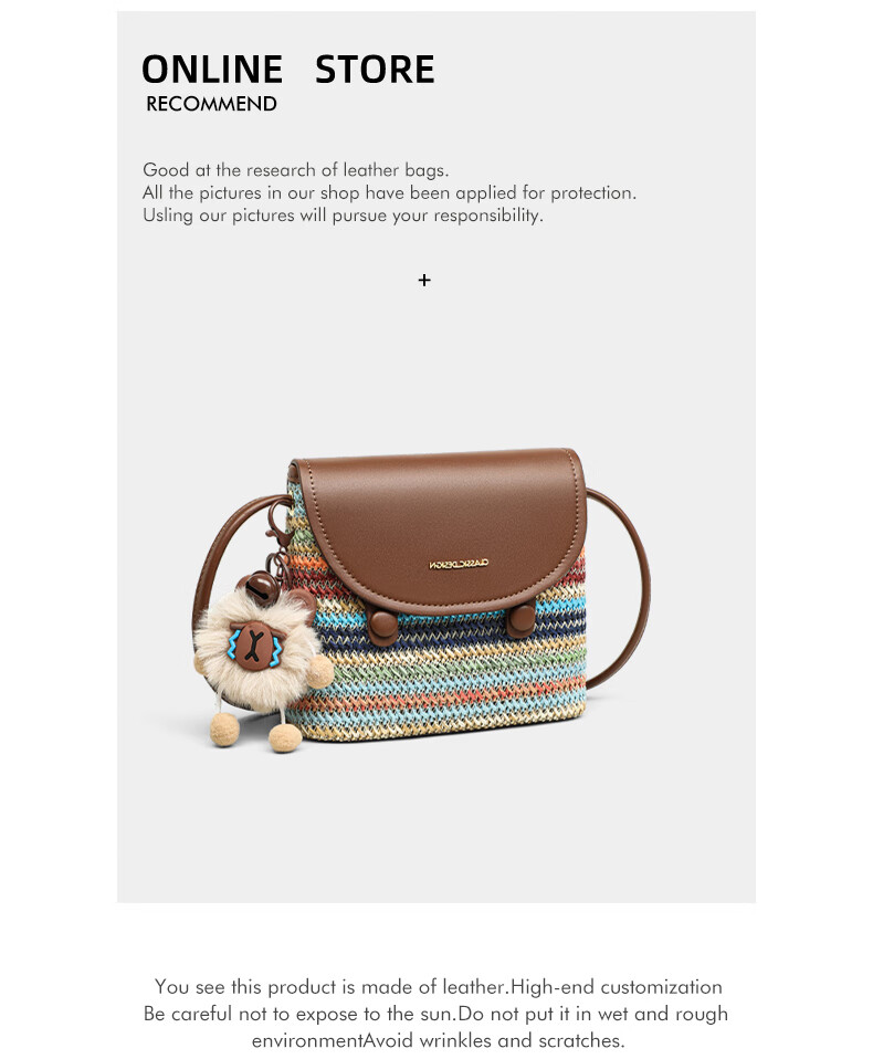 Aiqinghai Handbag, Women's Bag, Phone Pouch, Shoulder Crossbody Bag, Woven Luxury Brand, Birthday And Mother's Day Gift, Practical Present for Mom 2
