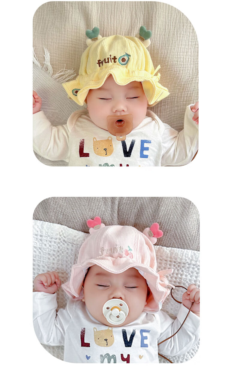 Benaxi Baby Hat Spring and Autumn Thin Style Unisex Infant Newborn Fisherman Sunshade Sun Protection Summer Hat 13