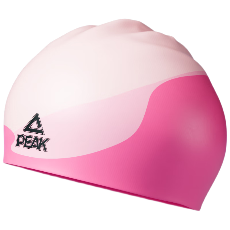 Peak Kids Silicone Swim Cap Comfortable Skin-Friendly Non-Tight Fashion High Elasticity Swimming Hair Protection Pink
