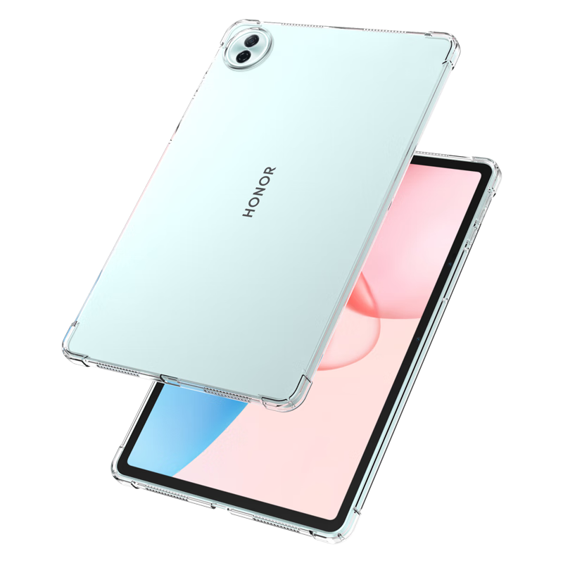 BIAZE Compatible with Honor MagicPad 10 2025 Protective Case, Universal Soft Light Version Tablet Computer 12.1-Inch Protective Cover, TPU Corner Airbag Shockproof PB605-Transparent White