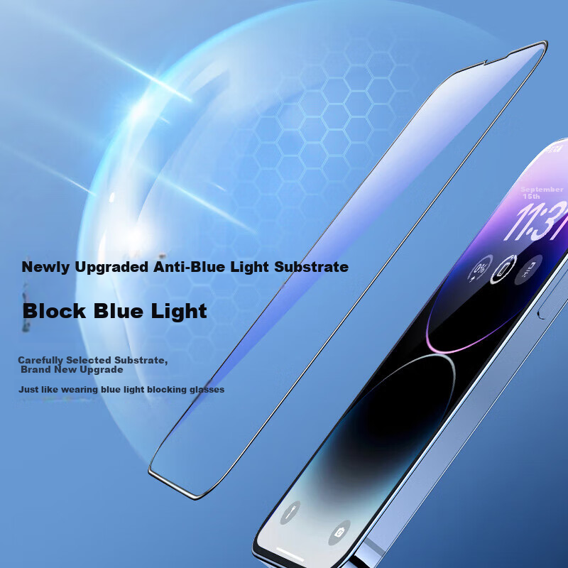 Защитное стекло PISEN для iPhone 14 Plus/13 Pro Max, антибликовое, с защитой от синего света, 2 шт.