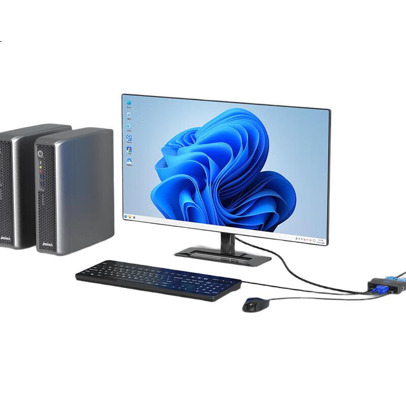 KVM-переключатель MT-viki MT-201, 2 порта, VGA, USB, для управления несколькими компьютерами