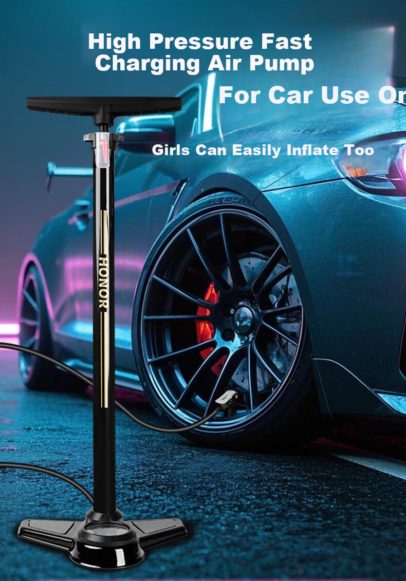 HONOR N Bicycle Pump for Home Use, New High-Pressure Road And Mountain Bike Inflator, Electric Motorcycle Universal Car Pump 1