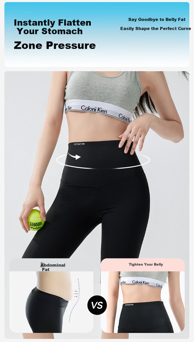 FitonTon Tummy Control Shorts for Women, Lightweight Ice Silk Butt-Lifting Shark Shorts, Cycling Shorts, Knee-Length Shorts, Yoga Leggings 7