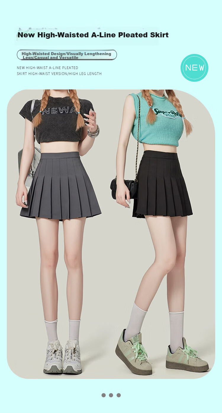 Ziyu Style Pleated Skirt for Women Petite High Waist Slimming Anti-Exposure Blazer Mini Skirt 2026 New Summer Bodycon Half Skirt 1