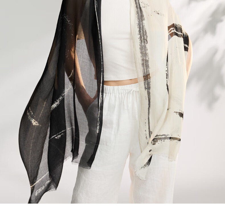 ELLE [Gift Box Set] 100% Modal Silk Scarf Women's Spring Summer Shawl Wrap Gift for Mom Girlfriend 31