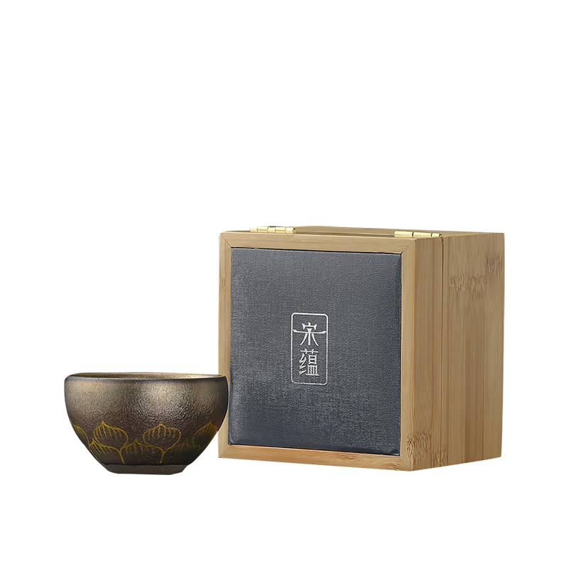 Songyun Yan Xiaohua Dunhuang Hand-Painted Lotus Petal Building Cup Tea Set Master Cup Tea Set Holiday Housewarming Gift