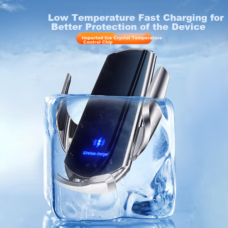 Huashi Car Phone Holder, Wireless Charging, Car Charger, Navigation Clip-On, Automatic Sensing Mount