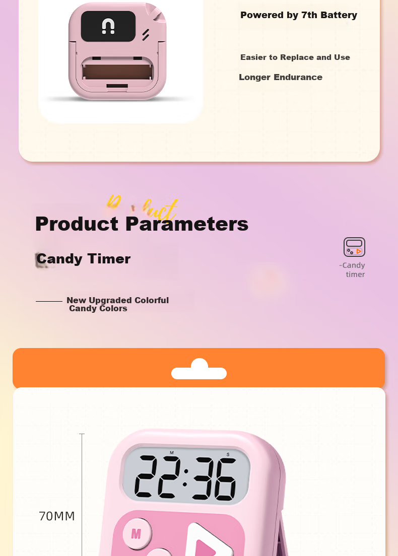 Timess X Disney Collaboration Visual Timer, Kitchen Cooking Timer, Student Dopamine Time Management Device, Back-To Gift 13