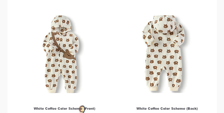 BALABALA Baby Romper Autumn Outfit, Infant Outdoor Onesie, Trendy Cute Fleece-Lined Bodysuit, 209325120203 10
