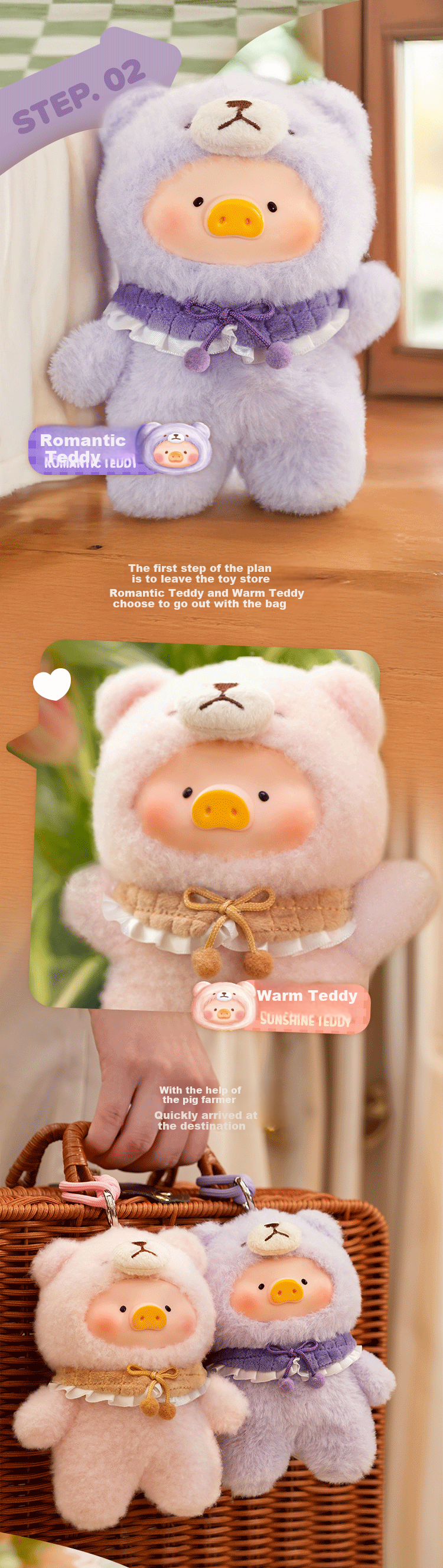 52TOYS Canned Pig LuLu, Happy Time Enamel Face Plush Pendant, Blind Box Dolls, Full Box of 6, National Day Gift 2