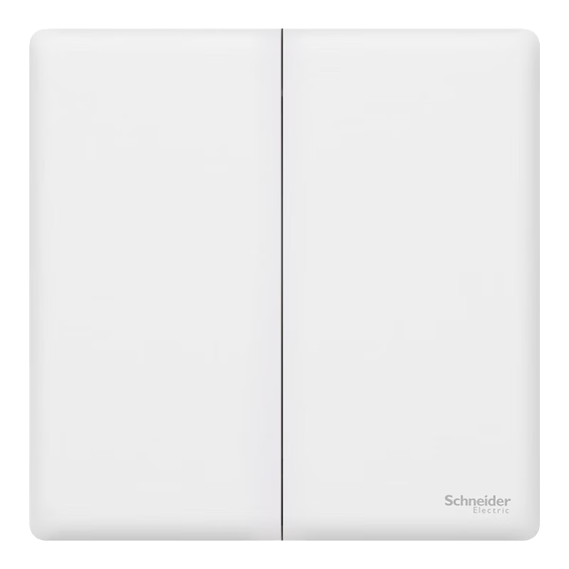 Schneider Two-Way Double Control Switch, 86-Type Two-Way Panel, 16A Wall Socket Switch, Zhenbo Series, Velvet White