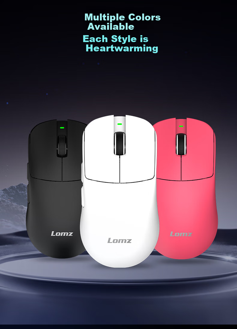 Leimoren Lomz-PLG P Gaming Mouse, CSGO Dedicated Dual-Mode Optical-Mechanical PAW3950 Flagship Sensor Chip, Portable Wireless 8K Rechargeable Anti-Slip Wired Jade Kyli 13