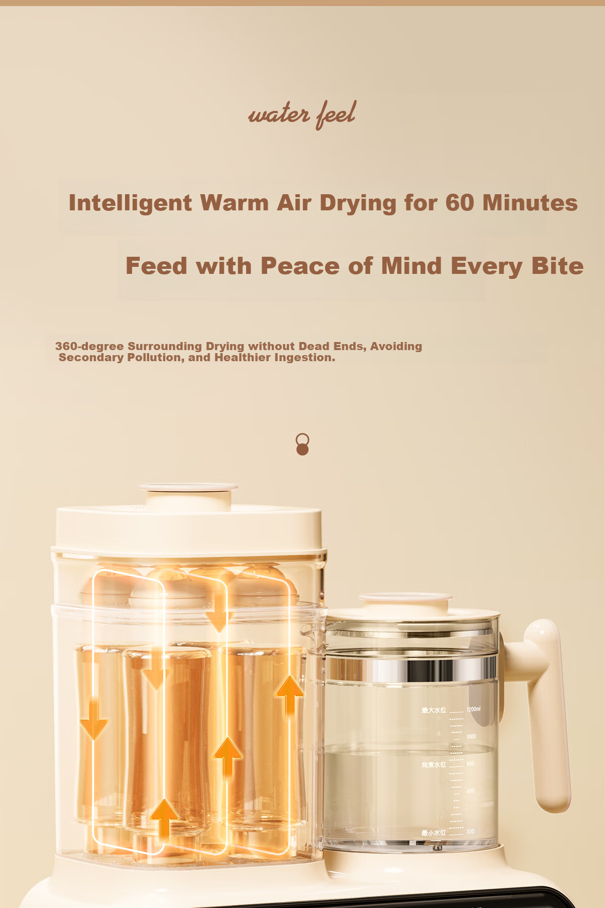 Iicobear Baby Bottle Warmer, Automatic Milk Dispenser with Constant Temperature Kettle Two-In Electric Milk Warmer And Mixer for Heating Formula 6