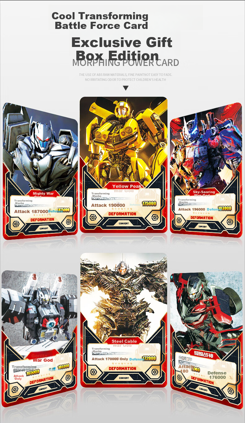 Tangmi TEMI Transforming Toy Robot, Transformers, Bumblebee, Darkwing, Car Man, Children's Birthday Gift for Boys 2