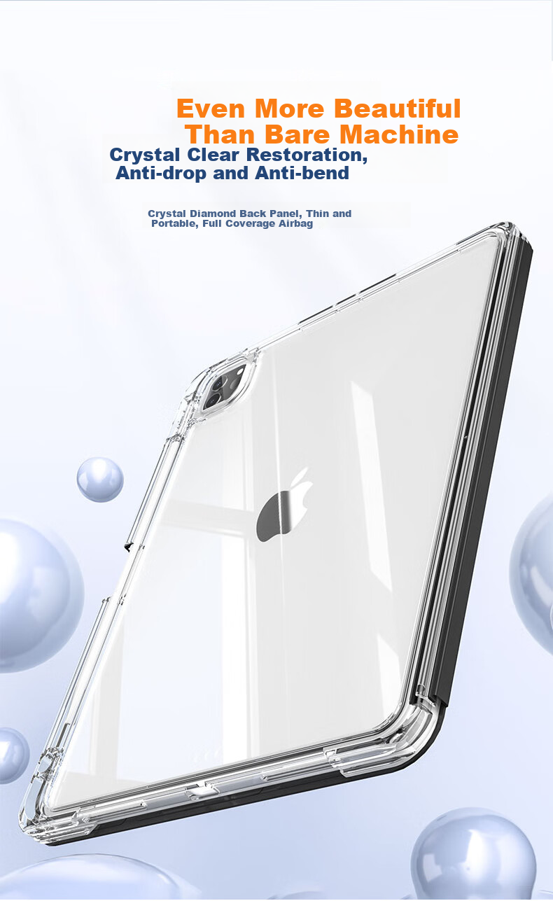 JPLAYER Apple IPad Mini 7/6 Protective Case, 8.3 Inch 2024/21 Mini Y-Shaped Multi-Angle Folding Acrylic with Pencil Slot, Tablet Computer Protective Cover, Smart Sleep Gray 8