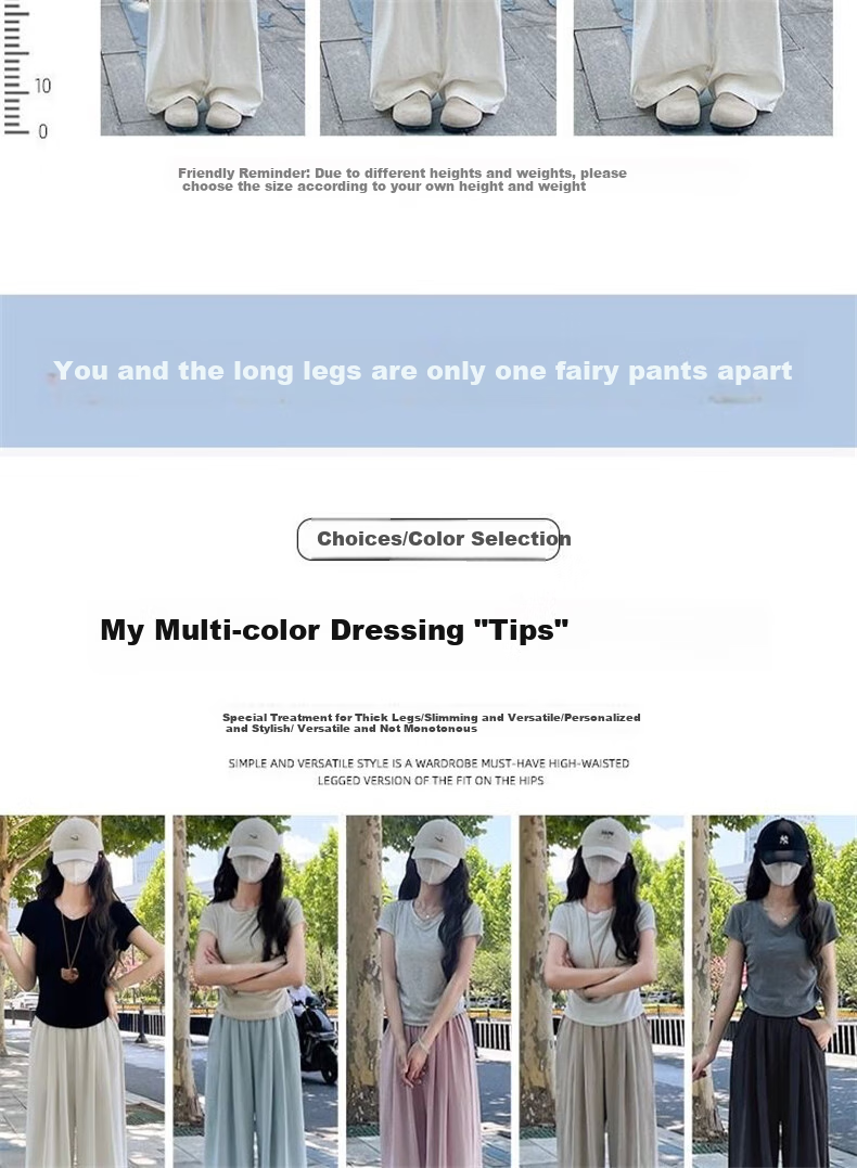 LangSha Milk Puff Mountain Pants for Women, New Spring And Summer High-Waist Draping Slimming Casual Loose Relaxed Textured Wide-Leg Trousers 5