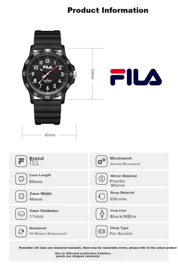 FILA Student Watch, Middle And High School Exam Gift for Boys And Girls, Children's Watch, Exam Watch, Sports Watch 6673-002 9