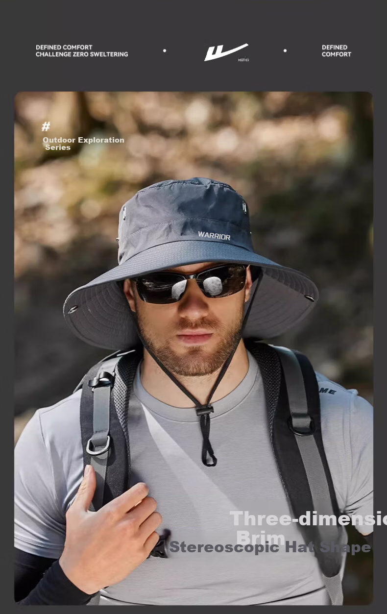 Huili Sun Protection Hat for Men And Women, Quick-Drying Summer Visor Cap, Outdoor Cycling Hiking Hat, Casual UV-Resistant Fisherman Hat, Trendy 6
