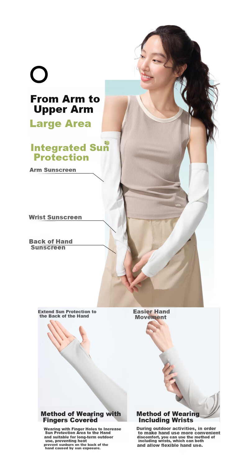 Beneunder Women's Loose Cooling Breathable Sun Protection Arm Sleeves UV Protection Driving Sleeve Soft Smoke Purple 5
