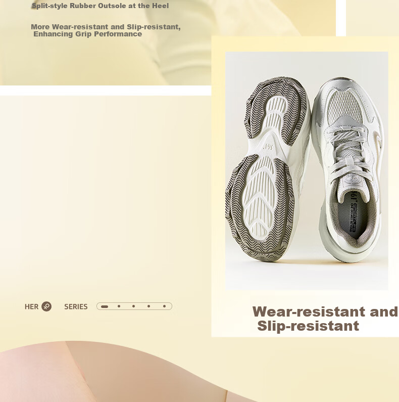 361° Women's Sports Shoes, Dumpling Shoes, Autumn Mesh Breathable Retro Thick-Soled Heightening Casual Dad Shoes, 682536773-3 17