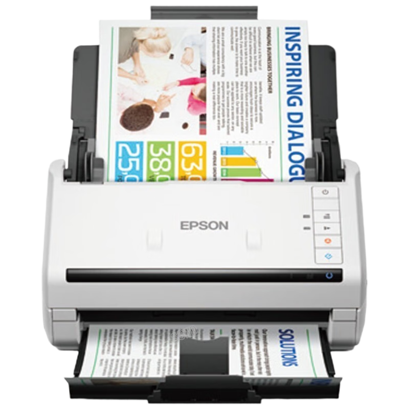 Epson DS-570WII Scanner, A4 Sheet-Fed High-Speed High-Definition Wireless Wifi Continuous Automatic Duplex Color Document Scanner, Compatible with Domestic Operating Systems