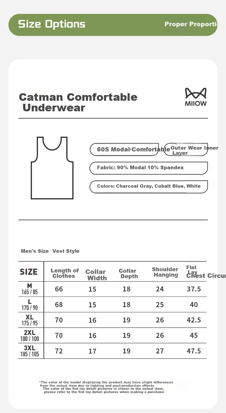 MiiOW 80S Modal Men's Tank Top, Spring And Autumn Ice Silk Seamless Sports Undershirt, Sleeveless Inner Layer, Pure White, 2XL 13