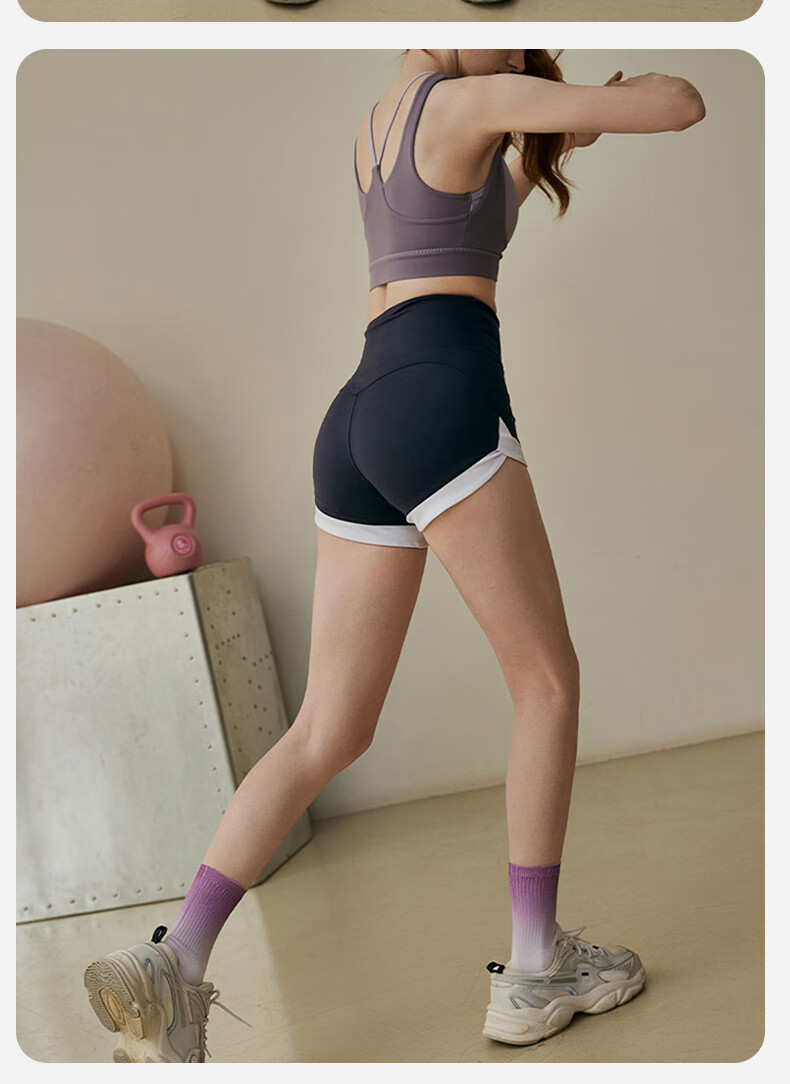 XUEXIMAN Yoga Shorts for Women, Summer High-Waisted Butt-Lifting Professional Running Pilates Training Sports Fitness Three-Quarter Length Pants 18