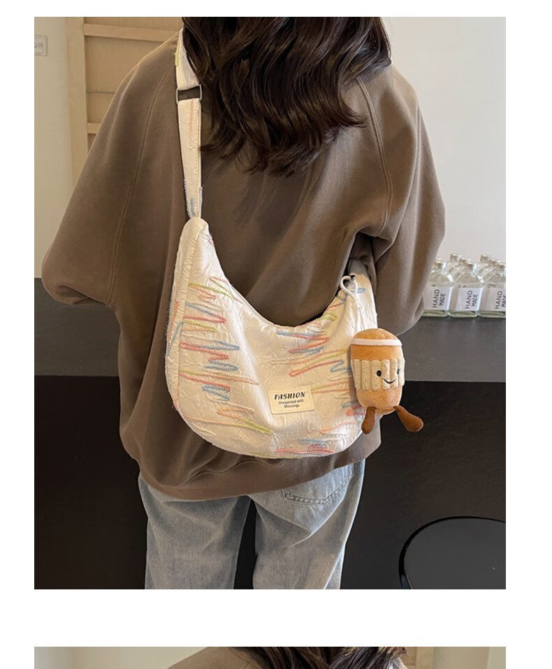 Aiqinghai Handbag, Women's Crossbody Bag, Dumpling Bag, Canvas Bag, Commuter Brand, Birthday And Mother's Day Gift, Practical Present for Mom 12