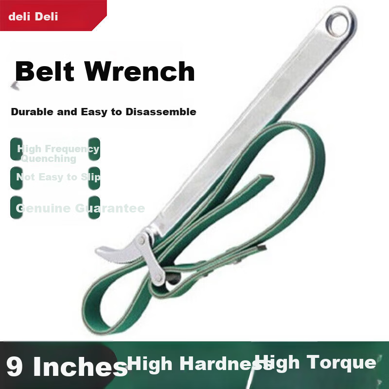 Deli Belt Wrench, Oil Filter Cartridge Wrench, 9 Inches, DL7309