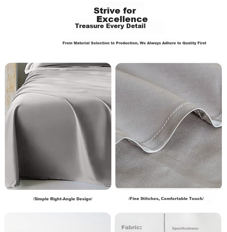 ZiiU Single Bed Sheet, 100% Xinjiang Pure Cotton Bed Cover, 245x270cm, Light Gray, Suitable for 1.8x2 Meter Bed 13