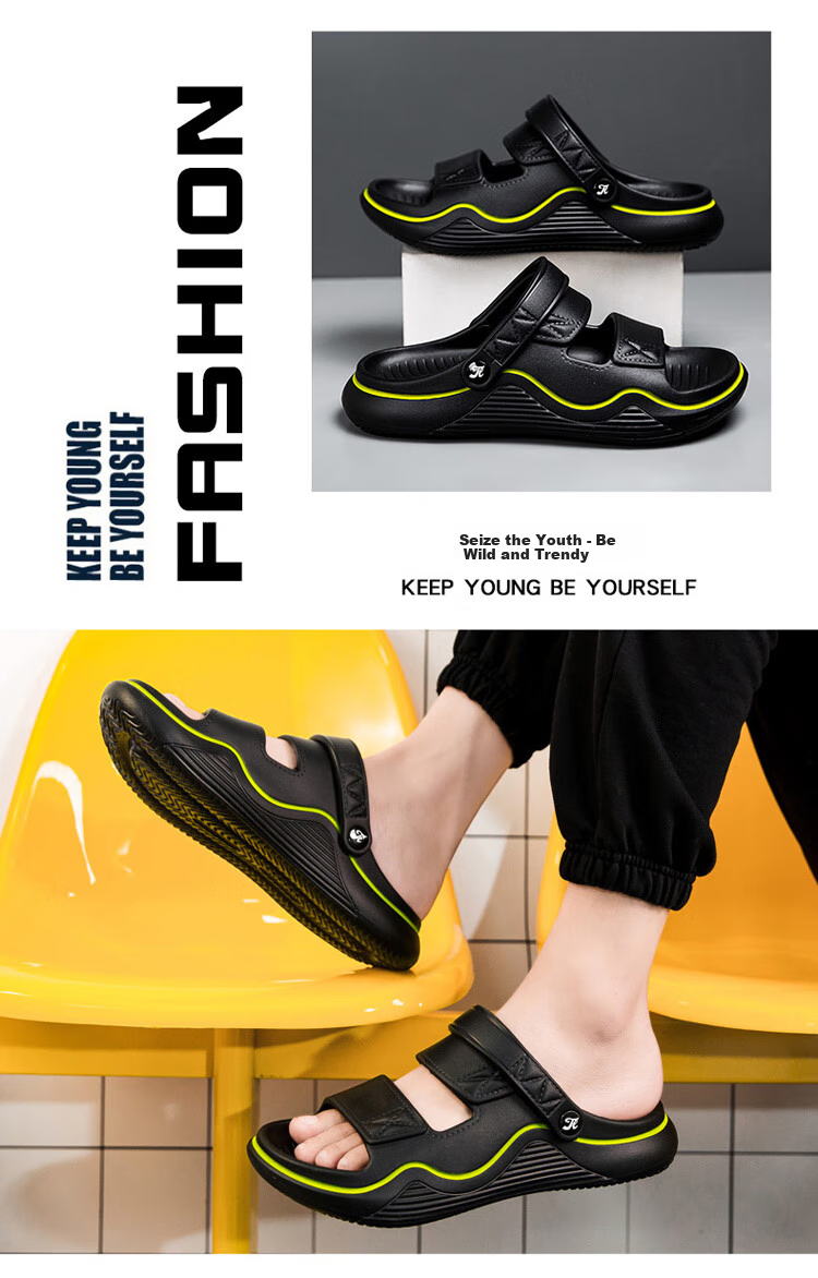 TonLion Men's Sandals, Outdoor Casual Dual-Use Sandals And Slippers, Men's Outdoor Water-Friendly Beach Sandals 8
