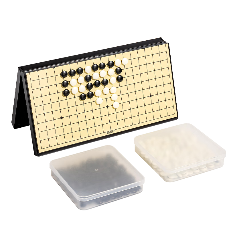 Deli Go Set, Five-In Magnetic Stones, Go Board, Camping, 361 Pieces, Back-To Gift, Tabletop Game, Large Size