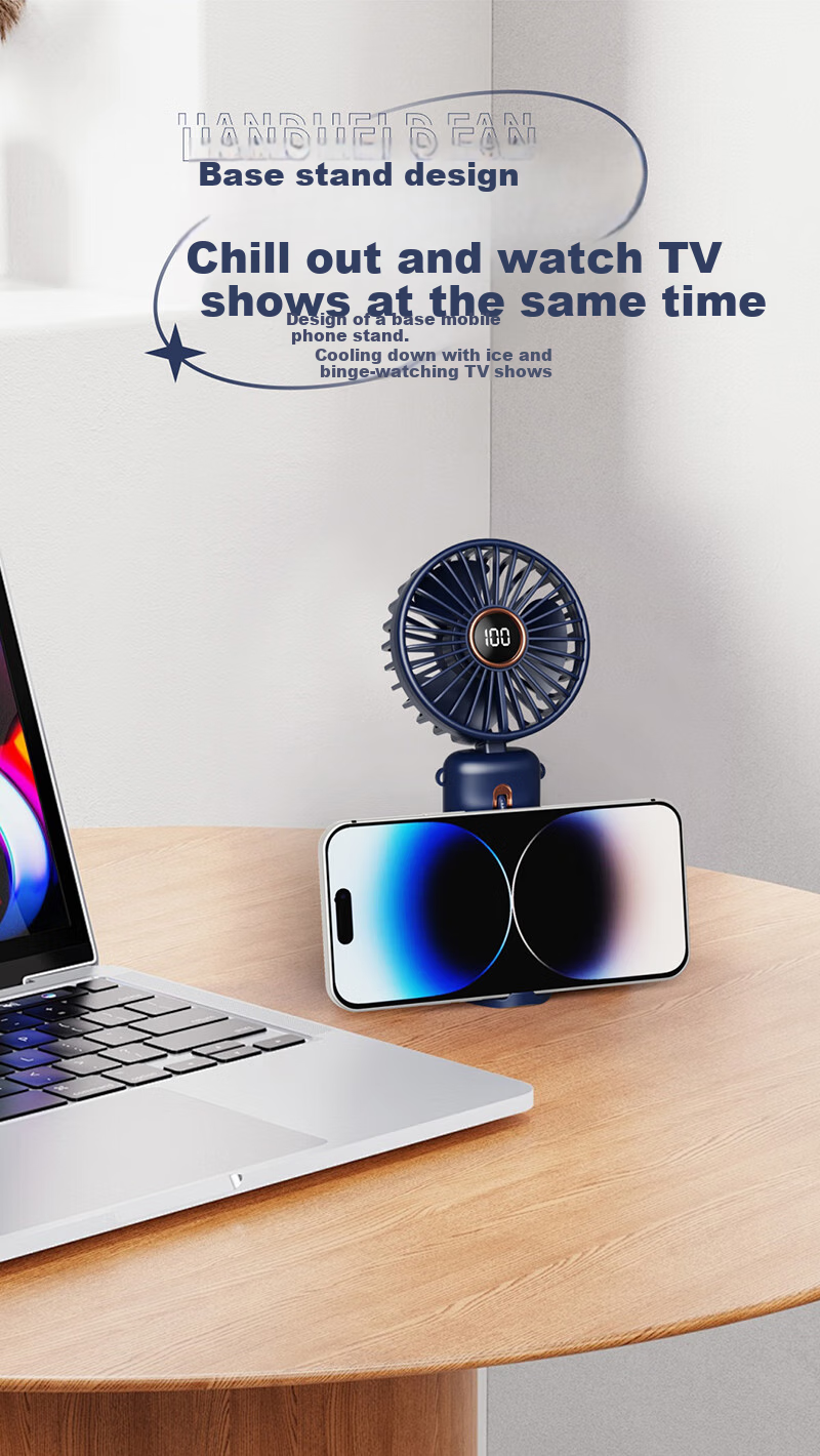 Jinlongxing [100-Speed Cold Air Blast] Handheld Mini Fan, Quiet Desktop Cooling Bladeless Portable USB Rechargeable High-Power Fast Air Gun with Long Battery Life 9
