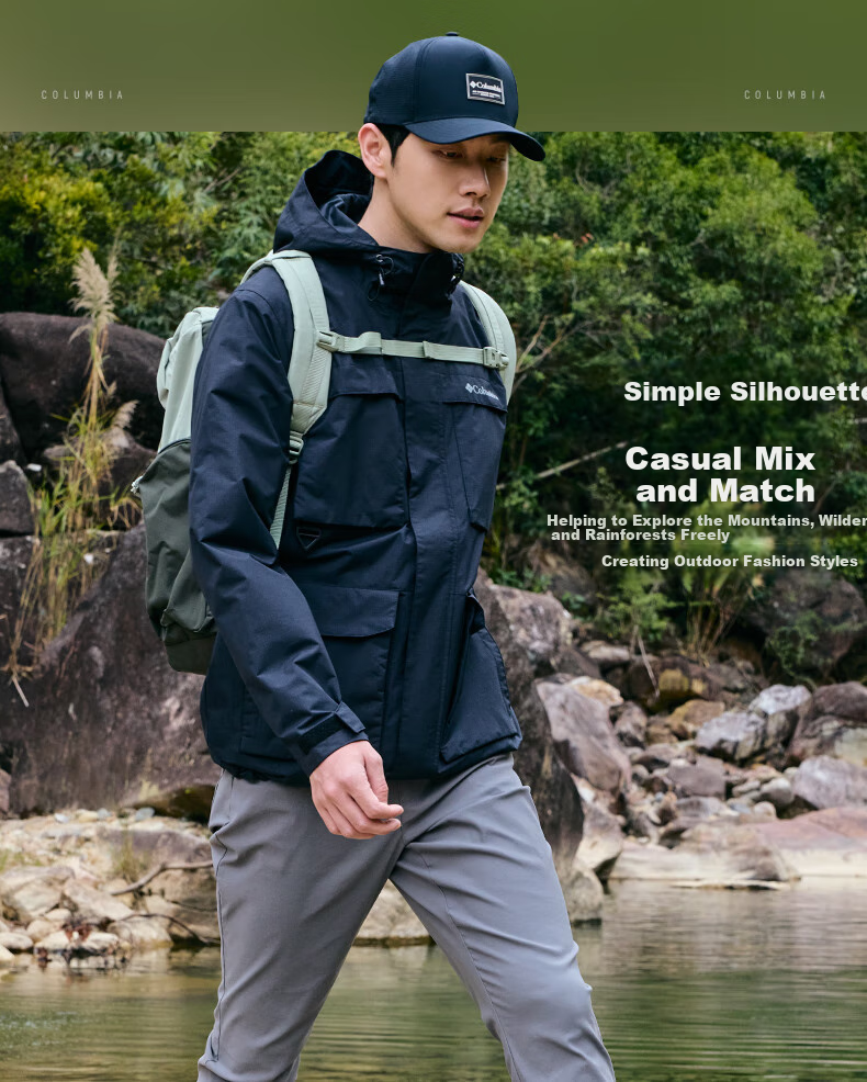 Columbia Outdoor, New 2025 Men's And Women's Waterproof Jacket, Casual Coat WE5369 5