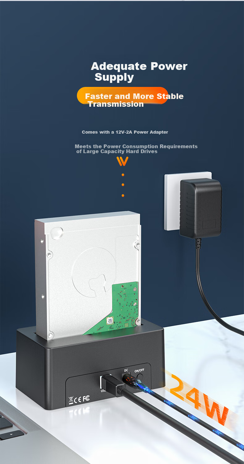 MAIWO K308SAS SAS/SATA Hard Drive Enclosure Base, 2.5/3.5 Inch, USB3.0, for Desktop And Laptop SATA Serial Mechanical And Solid State SSD External Hard Drive Enclosure 12