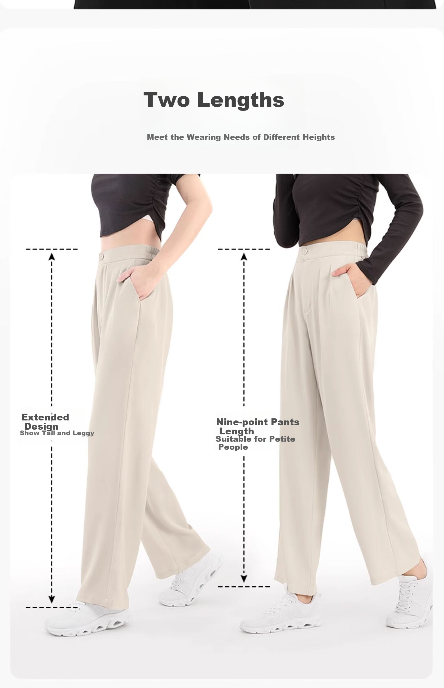 CAMEL Korean-Style Dress Pants, Black, Loose Casual Trousers, Apricot Color, High-End Drape, Straight-Leg Wide-Leg Pants Y24BY09012 8