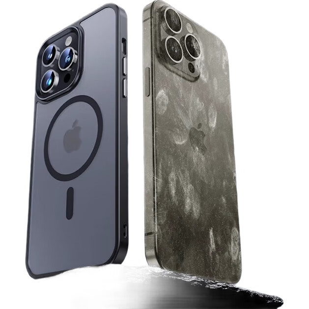 Чехол ZHIWEISHI для Apple iPhone 14 Pro, противоударный, с защитой камеры, синий, Skin-Like Magnetic Attraction
