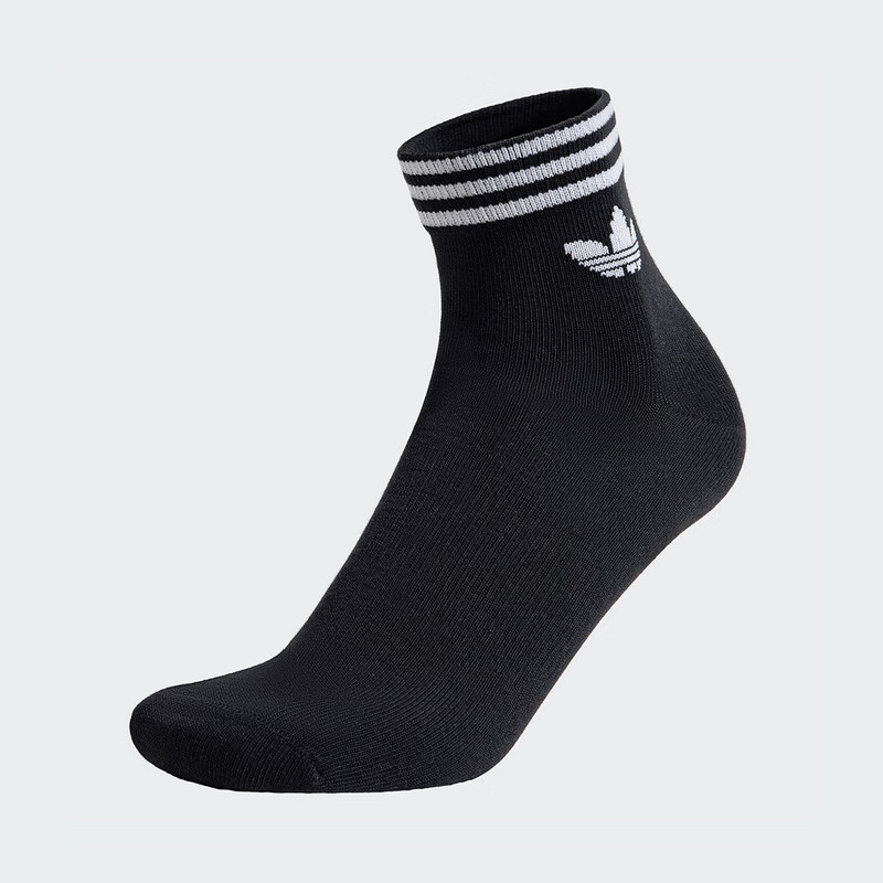Adidas Trefoil Series, Unisex ORI TREF ANK 3P, Three-Pair Pack Socks, KA9263, Black, Size S