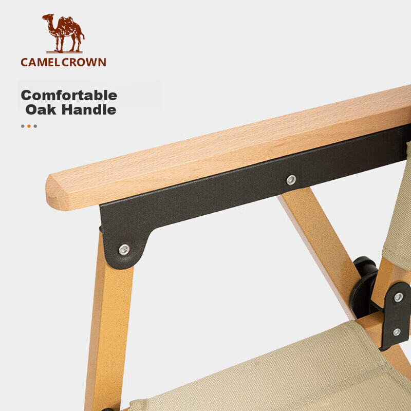 Складной стул CAMEL для кемпинга, портативный с подлокотниками из бука, для рыбалки, отдыха на природе, синий