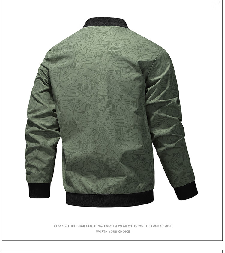 TUCANO Men's Spring Autumn Baseball Collar Camouflage Jacket Outdoor Casual Comfortable Black 3XL 1