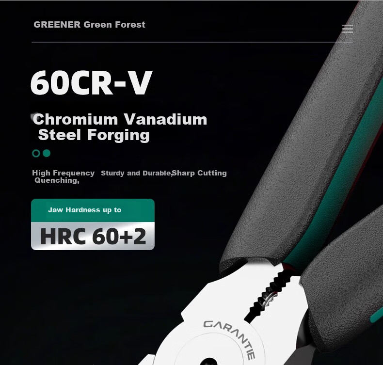 GREENER Water Pipe Pliers, 5-Inch High Hardness Industrial Grade, German Imported Craftsmanship, Electrician Household Use, Gundam Model Cutting Pliers, Diagonal Pliers 5