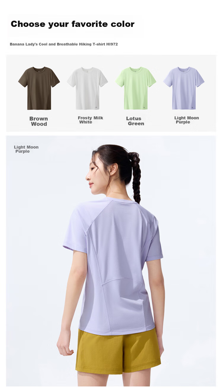 Beneunder Women's Quick-Dry Cotton-Feel Short Sleeve Outdoor Sports Breathable Basic T-Shirt DR018 Fresh Green L 12