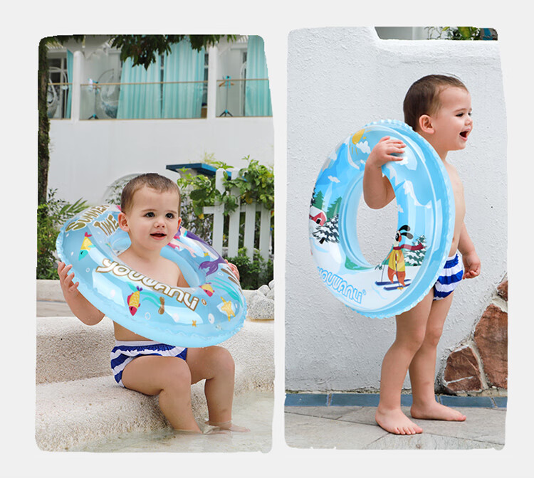 Kingpou Kids Underarm Swim Ring Boys and Girls Swimming Float Mermaid Design Y303 Size 70# 9