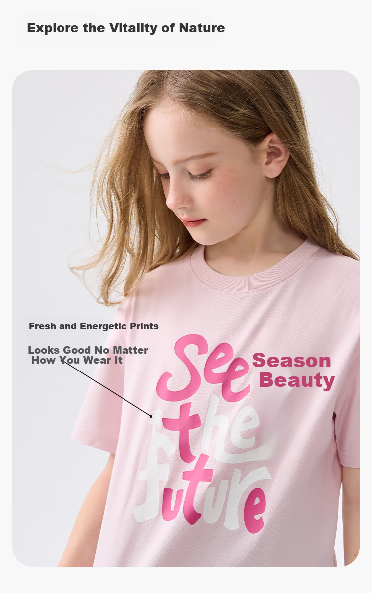 BALABALA Children's Short-Sleeve T-Shirt, Boys And Girls Summer Wear, Moisture-Wicking Quick-Dry Parent-Child Top, 208225117220 4