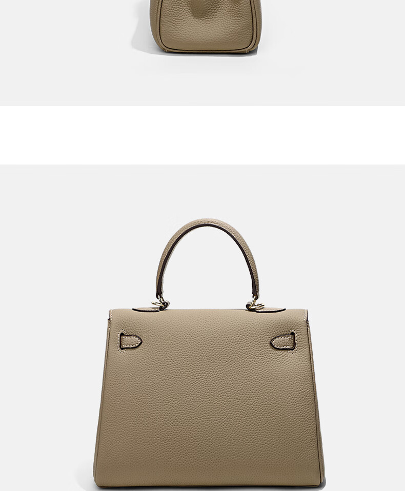 C.BANNER Top-Grain Leather Handbag, Kelly Bag, Tote Bag, Shoulder Bag, Crossbody Bag, Brand Birthday Gift for Girlfriend on May 20 5