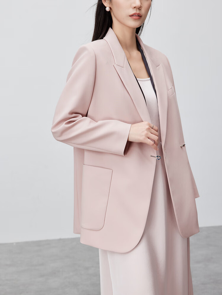 Sentubila Casual Commuter Blazer for Women, Spring And Autumn Loose Fit Jacket with High-End Style, Black, Size L 16